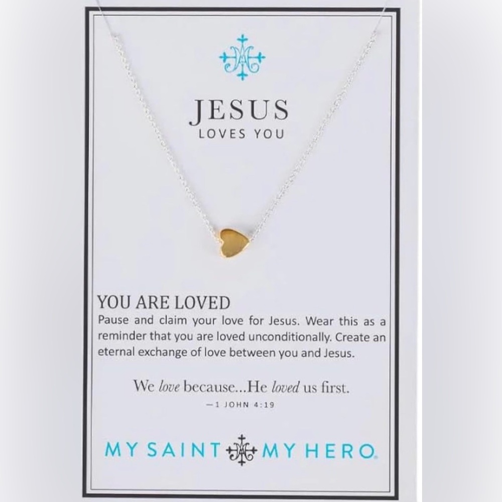 My Saint My Hero “Jesus Loves You” Necklace